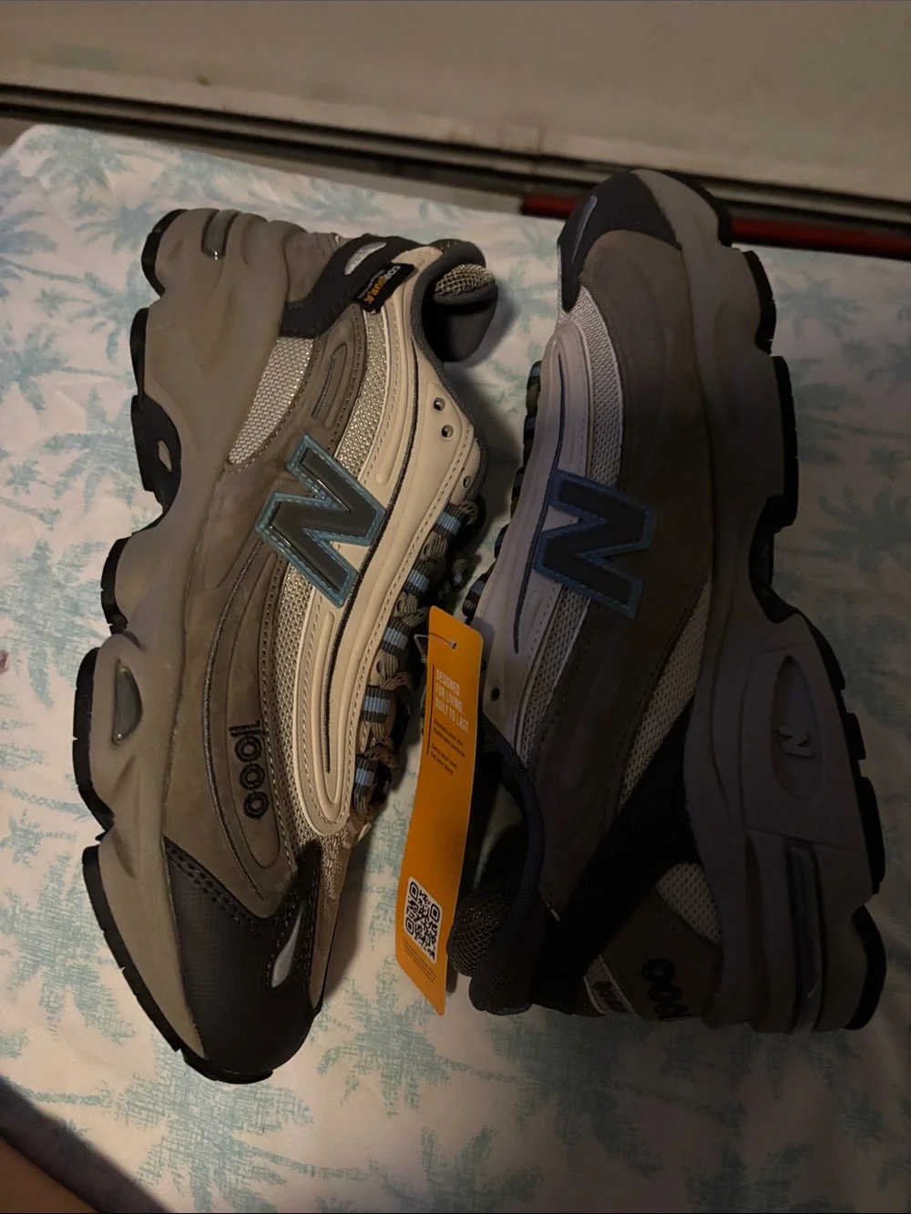 New Balance Men's 1906R Sneakers in Cream, Gray & Blue